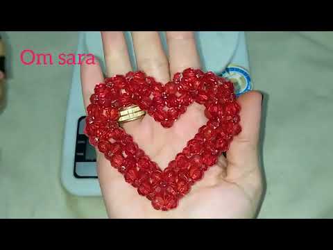 قلب مجسم بالخرز الكريستال لام ساره قلب مجسم بالخرز الكريستال لام ساره