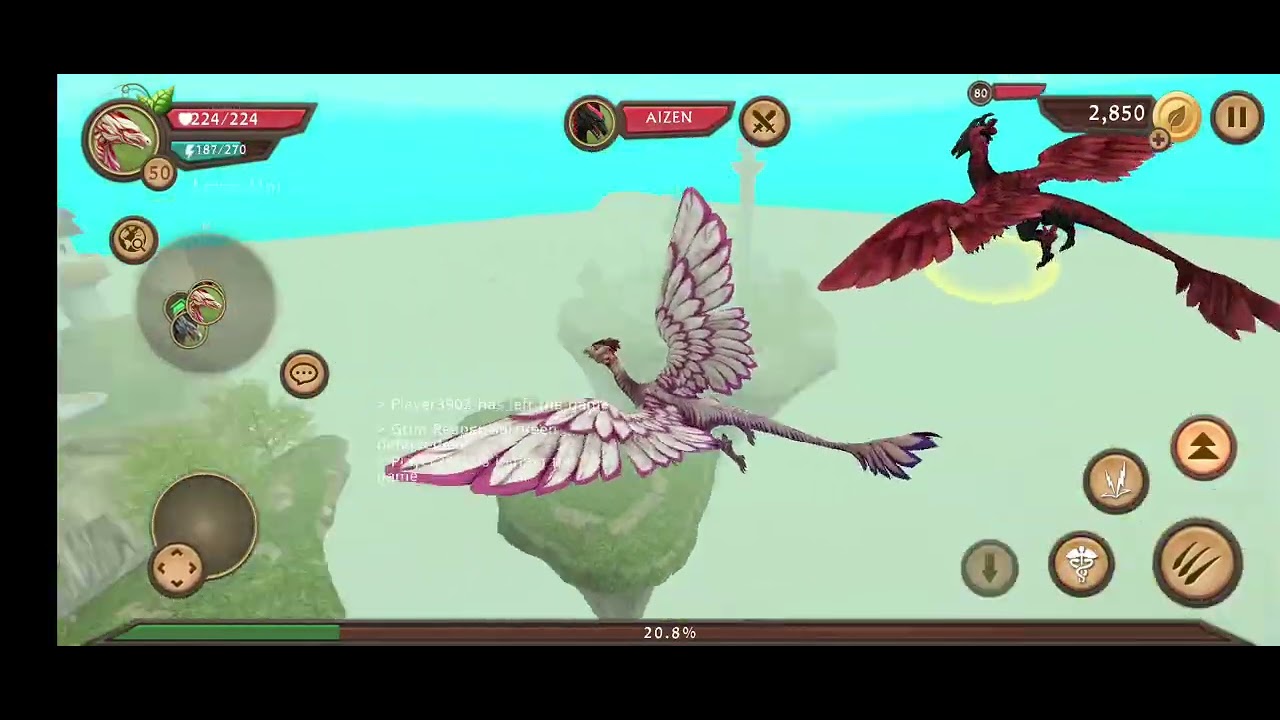 Dragon Sim Online: Dark angel vs Player4485