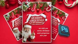 How to Design a Professional Christmas Flyer in Photoshop 🎄 Easy Tutorial