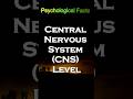 Central Nervous System (CNS) Level  #psycholgyfacts #psychologyfacts #psychology #psychological