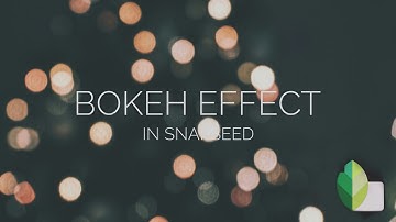 How to add BOKEH in SNAPSEED