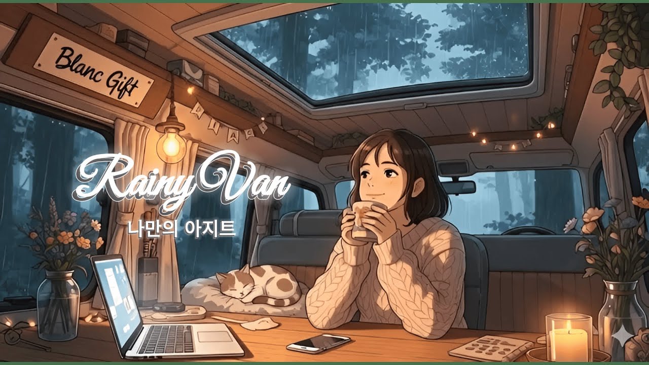 [4K] 비 오는 숲속 캠핑카 나만의 아지트 🌧️ | 빗소리 ASMR, 수면음악, 힐링