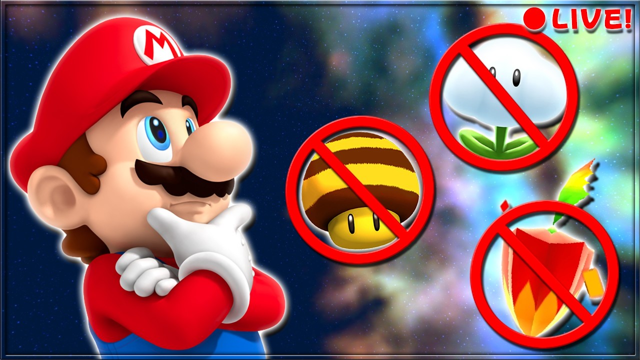 🔴 Super Mario Galaxy 2 but I can't use Power-Ups LIVE!