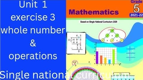 class5 unit 1 exercise 3||whole numbers & operations||multiplication &division||PTB||SNC