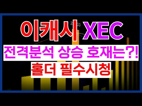   홀더 필수시청 이캐시XEC 전격분석 상승호재는