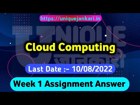 nptel cloud computing week 1 assignment answers 2022