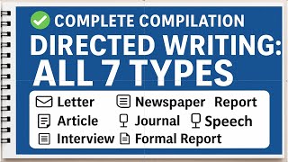 Master Directed Writing: Letter, Article, Speech, Journal, Interview, Newspaper, Formal Report Master Report Writing Fast Igcse Esl Full Guide