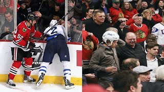 NHL Equipment Going Into The Crowd