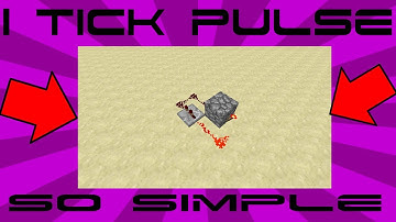 Minecraft:Redstone Tutorial-1 Tick Pulse!