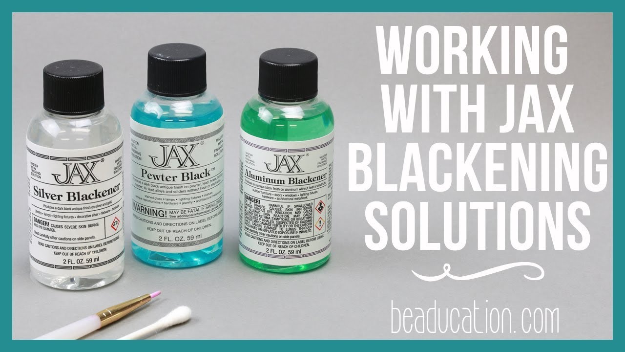 Jax PEWTER BLACK Blackener Stained Glass Patina - 2 oz. 