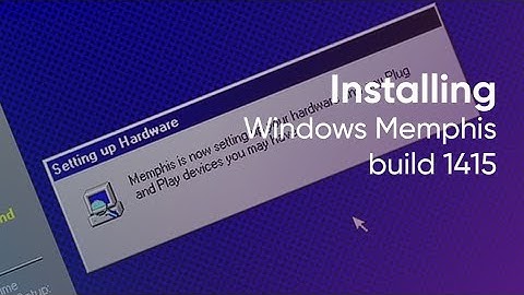 Installing Windows Memphis/Windows 98 build 1415