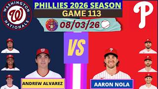 Philadelphia Phillies vs. Washington Nationals LIVE 3D Mode | Radio-Style Play-by-Play #phillies