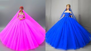 Disney Princess Doll Makeover ~ DIY Miniature Ideas for Barbie ~ Wig, Dress, Faceup, and More!