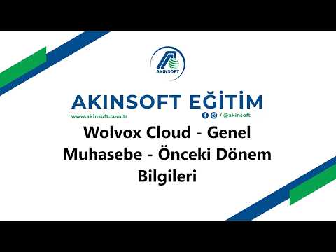 WolvoxCloud - Genel Muhasebe - Önceki Dönem Bilgileri