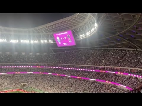 Fans at the Workers’ Stadium chanted the name of Lionel #Messi in the 10th minute of the game