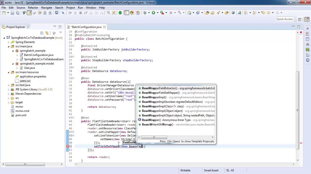 Spring Boot Batch CSV File To MySQL Database Spring Batch Tutorial