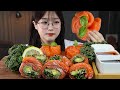 신나는 연어파티🎉 라이스페이퍼 연어롤 먹방🍣 SALMON SPRING ROLLS MUKBANG | EATING SOUNDS