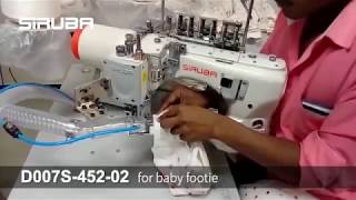 : SiRUBA D007S sewing machine,sewing for baby footie