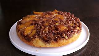 Peach Praline Upside Down Cake