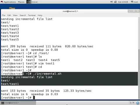 Incremental backup to another place in Linux Redhat