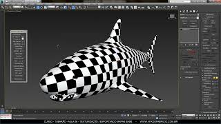 Aula 06 / 19 - Texturização - Exportando Mapas Base - Curso Tubarão (Baby Shark) 3D 2014