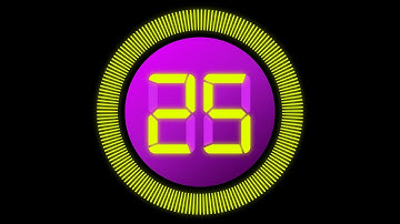 25 Second Countdown Timer with clock Ticking sound & Finish alarm beep #timer #clock #countdown