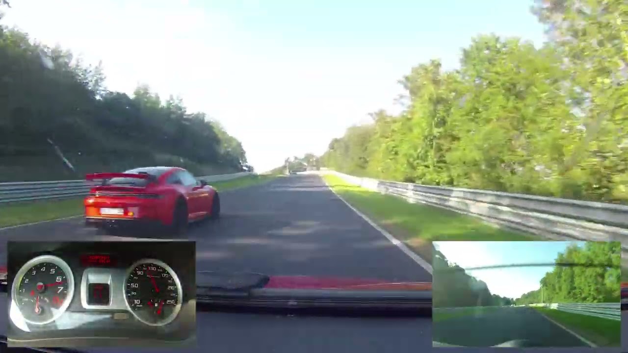 Nürburgring am 23.08.2023 Runde 3, Verkehr, 2 Unfälle, interessante Verfolgungsjagt einer Renntaxe.