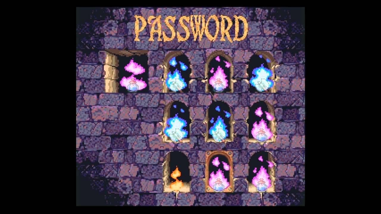 SNES Castlevania Dracula X Password Stage 02 YouTube