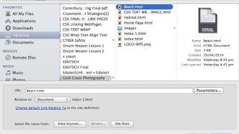 CS6 Dreamweaver link an Image to a web page