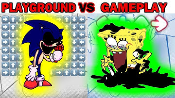 FNF Character Test | gameplay VS playground | VS Spongebob Pibby Sonic EXE Tails
