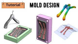 Mold Design in SolidWorks  Core Cavity Hanger Mold