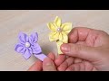 Very easy you can make ribbon flower without sewing machine  diy hair accessories