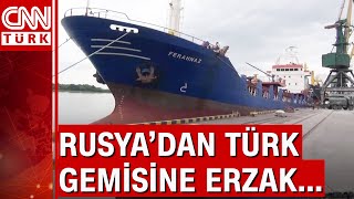 İşgal Altındaki Limanda Mahsur Kalan Türk Gemisi Ferahnaza Rusyadan Insani Yardım