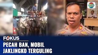 Ban Pecah, Mobil Jaklingko Terguling, Tiga Korban Luka | Fokus