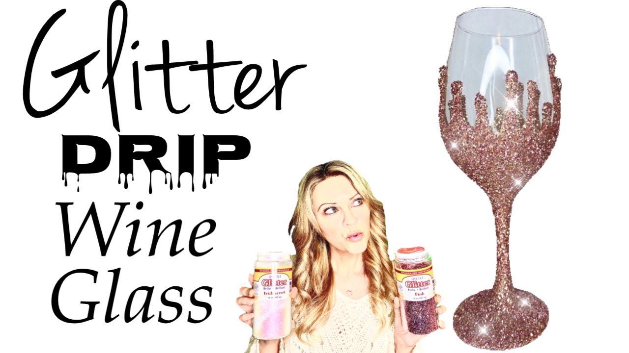 DIY Glitter Dipped Glasses - Dishwasher Safe Glitter Cup - Poofy