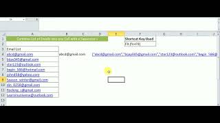Combine list of Emails into One Cell in Excel