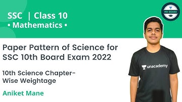 Paper Pattern of Science for SSC 10th Board Exam 2022 | 10th Science Chapter-Wise Weightage