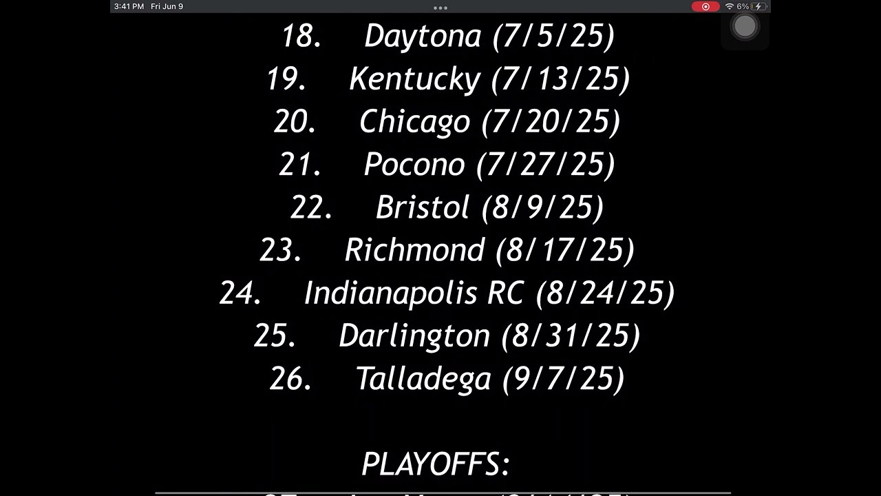 NASCAR 2025 Schedule Is Out. - YouTube