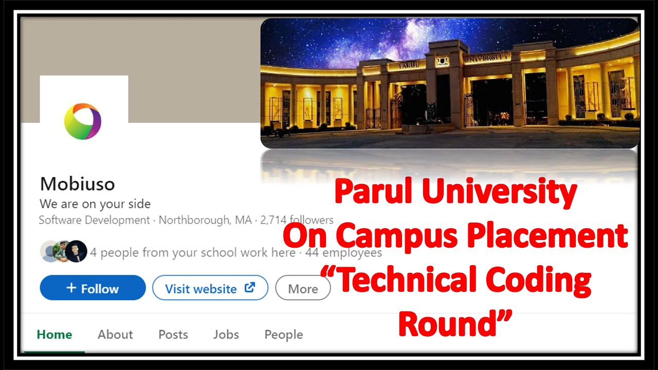 @Mobiuso || Technical Coding Round || Parul University || On campus ...