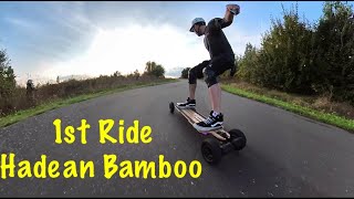1st Ride Hadean Bamboo with Carbon - Raw Run Lap 1 - Evolve Electric Skateboards Shot with Insta One