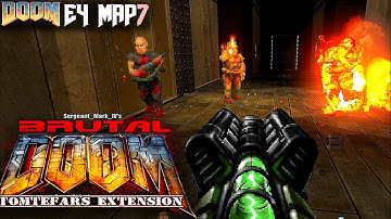 Brutal Doom E4M7, 100% secrets [HD Textures zdoom dhtp, DoomMetal, Tomtefars Extension]