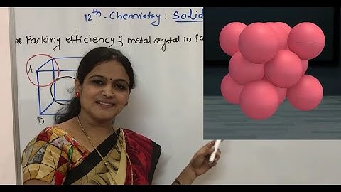 Solid State Lecture-8 Packing efficiency of metal crystal in face-centred cubic lattice (ccp / hcp)