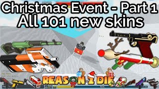 R2DA Christmas Event 2019|All 101 new skins|1.4.0 Update Video Part 1