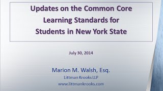 New York State Updates to the Common Core
