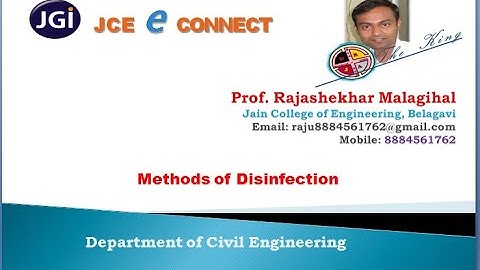 JCE CV Water Supply Methods of disinfection Module 4.3.1