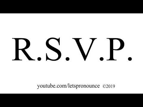 How to Pronounce R.S.V.P.