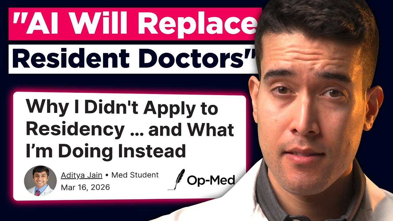 Kevin Jubbal video about a Harvard medical student opting out of residency because of AI