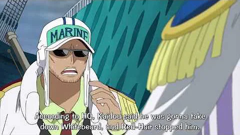 One Piece: Shanks defends Whitebeard from Kaido | ENG SUB