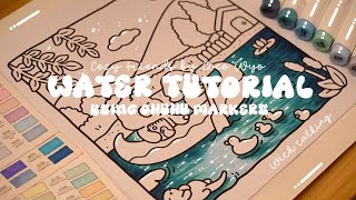 How to color water 🩵🌊 Using Ohuhu markers 🌱✏️ Tutorial (with talking) ✨ 'Cozy Cuties' by Coco Wyo