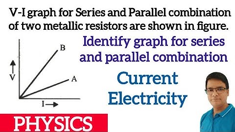 Identify V-I graph for series and parallel combination of two metallic resistors|Current Electricity